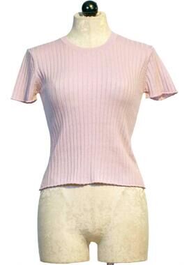 NEW COLORUSH women's maria rib tee in lychee